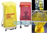 Bolsos infecciosos de la autoclave del polietileno del Biohazard rojo/amarillo del hospital disponible, basura del Biohazard del cierre de tira/basura b
