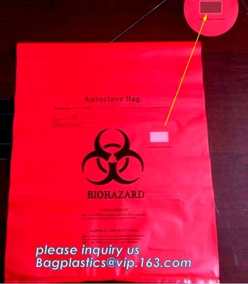 Bolso de la autoclave/bolso médico de la autoclave/bolso del espécimen de la autoclave, bolsos de la sangre, bolsos médicos plásticos/biohazard b plástico de Zip lockkk