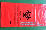 Bolso médico de la basura del Biohazard de los materiales consumibles, bolsos inútiles médicos del lazo, bolsos médicos de la autoclave del Biohazard, bagplastics