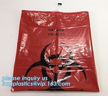 Los bolsos médicos baratos de la basura del Biohazard del lazo, tipo bolso de basura de la basura del biohazard, DRAWTAPE del lazo de HDPE/LDPE EMPAQUETAN EL PAC