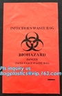 Bolsos de basura médicos infecciosos amarillos del Biohazard de la bolsa de plástico de la eliminación de residuos, bolsos disponibles del bolso inútil amarillo para Medica