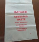 La basura grande del Biohazard empaqueta palabras del peligro imprimió la eliminación de desechos del amianto