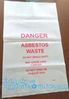 Bolsos de la basura del amianto del PE, la bolsa de plástico de la disposición para la basura de la construcción, bolso para las fibras de amianto, bagplastics, bagea de los desperdicios