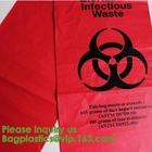 El laboratorio, hospital, atención sanitaria, seguridad, esterilización infecciosa, médica de la etiqueta de advertencia de la eliminación de residuos indica