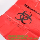 Guía de la eliminación de residuos para los laboratorios de investigación, bolsos biológicos del peligro del HDPE, bolsos biológicos de la basura del peligro, 600 x 500m m, Yellow-50/