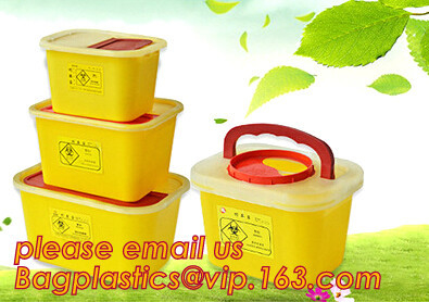 RECIPIENTES PARA RESIDUOS del BIOHAZARD, CAJA DE ALMACENAMIENTO PLÁSTICA, CAJA DE HERRAMIENTAS MÉDICA, ENVASE AGUDO, CAJA de SEGURIDAD, hospital disponible Bioh