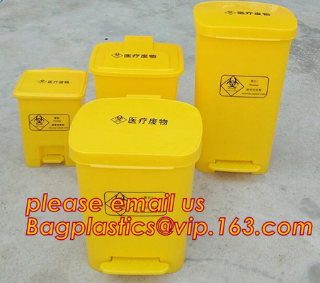 Compartimiento de basura del HDPE con las ruedas y el cubo de la basura plástico de la tapa, Doble-cubo de los accesorios de la cocina sacar el cubo de la basura de basura