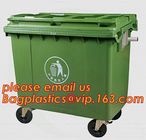 45L reciclan el cubo de la basura reciclan el compartimiento de basura/los botes de basura del hospital, cubo de la basura de basura al aire libre del HDPE resistente móvil 120 lite