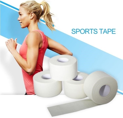 Cubra con cinc la cinta adhesiva de los deportes del algodón respirable del óxido, cinta blanca de alta resistencia del zigzag del deporte del algodón, deporte blanco del algodón pre