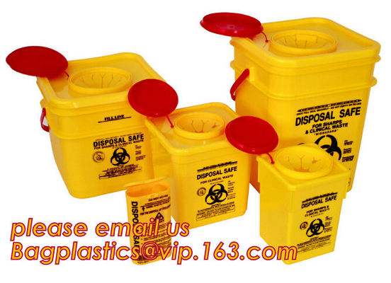 para el envase inútil médico de los sostenidos del uso del hospital, los sostenidos encajonan los envases de los sostenidos, tapa amarilla del sharpsguard los sostenidos de 1 litro, sha