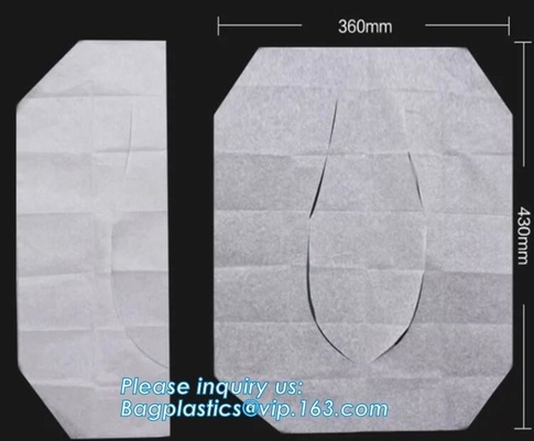 Cubierta de asiento de inodoro de papel disponible, cubierta de asiento de inodoro disponible de la bio microfibra plástica de papel de Eco impermeable, asiento de inodoro