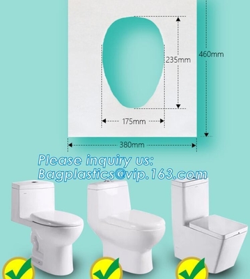 Cubierta de asiento de inodoro de papel disponible, cubierta de asiento de inodoro disponible de la bio microfibra plástica de papel de Eco impermeable, asiento de inodoro