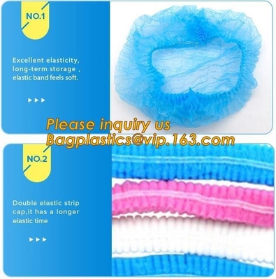 CASQUILLO disponible de LUNES, CASQUILLO del CLIP, CASQUILLO BOUFFANT, casquillos principales quirúrgicos disponibles médicos, toca no tejida, CASQUILLO neto de la ENFERMERA de pelo, MED