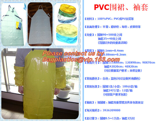 Delantales industriales resistentes de la prenda impermeable del delantal reutilizable del PVC, lavaplatos Aprons, cuero de la microfibra, delantal químico del PVC del laboratorio