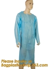 Vestido plástico disponible del CPE/puño elástico de la capa plástica/puño del pulgar, vestido disponible de /protection del vestido del aislamiento del CPE del hospital
