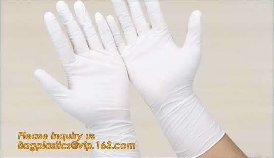 Los guantes quirúrgicos del examen del examen pulverícese/del látex del polvo del látex médico libre de los guantes, látex médico del largo del codo del polvo