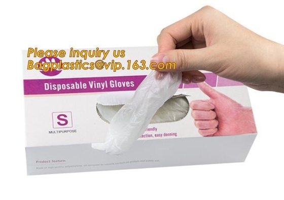 Guante disponible del examen de los suministros médicos, guantes dentales de los guantes de la mano del nitrilo del CPE PE NBR del PVC del látex