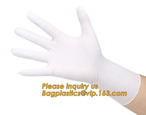Guante disponible del examen de los suministros médicos, guantes dentales de los guantes de la mano del nitrilo del CPE PE NBR del PVC del látex