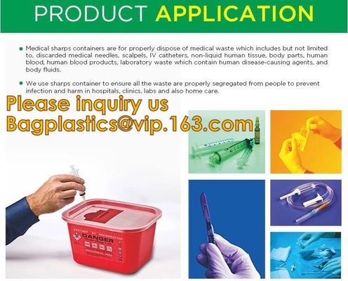 Envase agudo de la disposición para la tienda y disponer de la basura médica, envase seguro 1L del sostenido médico plástico barato disponible