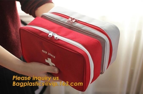 bolso al aire libre personal de los primeros auxilios del coche de la emergencia de la seguridad del equipo de supervivencia del terremoto, caja roja dura plástica 211 de la mochila de los primeros auxilios