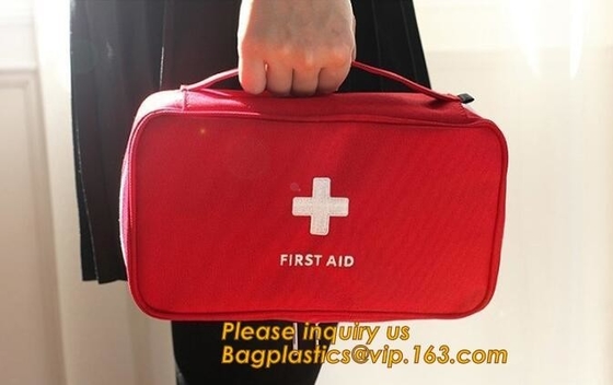 bolso al aire libre personal de los primeros auxilios del coche de la emergencia de la seguridad del equipo de supervivencia del terremoto, caja roja dura plástica 211 de la mochila de los primeros auxilios
