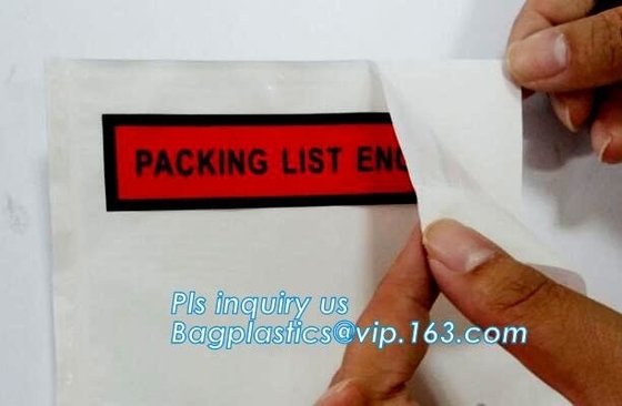 Sobres autos-adhesivo del PE para la lista de embalaje de los documentos/los anuncios publicitarios polivinílicos/los bolsos de envío plásticos, sobre del paquete del correo, bagease pac