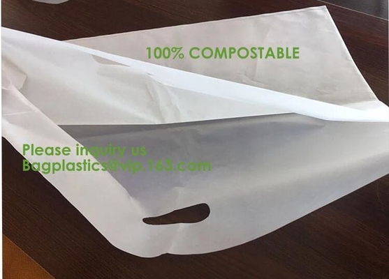 Bolso de envío de empaquetado biodegradable abonable con la manija, mensajero plástico abonable biodegradable Shipping Envelope