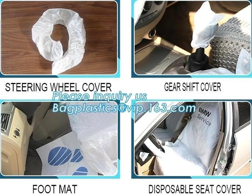 cubierta de asiento de carro disponible durable del sistema completo/cubierta plástica del volante, película que enmascara c disponible de la pintura consumible auto