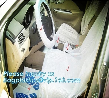 cubierta de asiento de carro disponible durable del sistema completo/cubierta plástica del volante, película que enmascara c disponible de la pintura consumible auto
