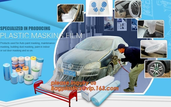 Los accesorios plásticos disponibles del coche de las cubiertas de asiento de carro pintan la película que enmascara