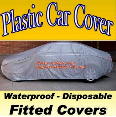 Cubierta del coche del PE, cubierta plástica del coche, cubierta protectora del coche del rociado (con pulverizador) plástico del HDPE, película decorativa