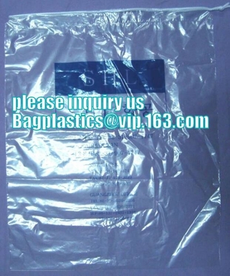 bolso plástico polivinílico modificado para requisitos particulares biodegradable del lavadero del hotel del lazo, ropa de empaquetado del hotel para la bolsa de plástico del lavadero