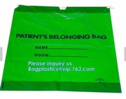 La bolsa de poliéster material biodegradable de la ropa del lavadero del hotel del LDPE en el rollo, bolso polivinílico de empaquetado del lavadero con la cuerda ha de la secuencia del algodón