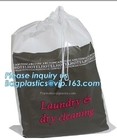 La bolsa de poliéster material biodegradable de la ropa del lavadero del hotel del LDPE en el rollo, bolso polivinílico de empaquetado del lavadero con la cuerda ha de la secuencia del algodón