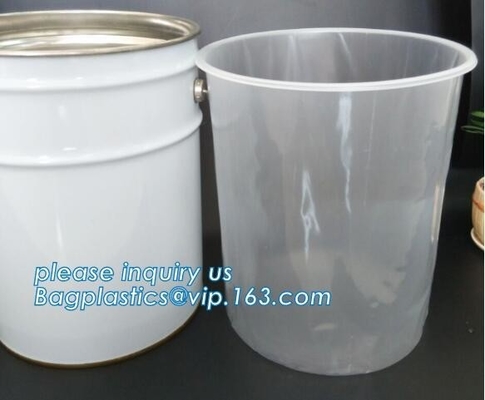 Trazador de líneas de tambor inferior redondo rígido plástico, trazadores de líneas rígidos antiestáticos del cubo, trazador de líneas rígido del cubo del galón del cubo liners/5, barril Lin