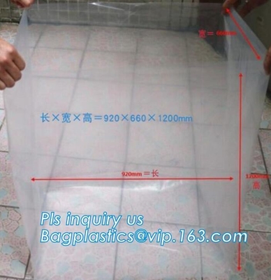 La plataforma plástica disponible del PE cubre el bolso en el rollo, cubierta impermeable PE plástico de la plataforma para Europallet 80x120x250 cm, BAGEAS