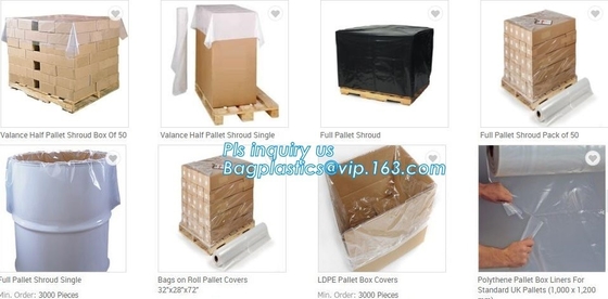 La plataforma plástica disponible del PE cubre el bolso en el rollo, cubierta impermeable PE plástico de la plataforma para Europallet 80x120x250 cm, BAGEAS