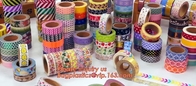 La aduana de cinta de papel decorativa colorida del washi que enmascaraba imprimió la cinta del washi de DIY con el logotipo, artes de las fuentes DIY y hace el Multi-co a mano