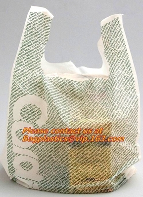 El material transparente, bolsos de la virgen del HDPE el 100% de la camiseta en el rollo, los bolsos plásticos de la camiseta concede el bolso