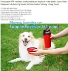 Botella de agua de alimentación portátil garantizada del viaje del perro de la calidad del precio bajo, dispensador del perro, botella del perrito, bagplastics, bagease