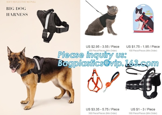 ARNÉS GRANDE del PERRO, correo de encargo y sistema del arnés, tamaño/logotipo/del color perro grande H de Logo Nylon Rope Pet Dog del perrito fácil del paseo del tirón no