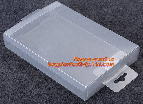 caja de plástico transparente suave transparente de empaquetado del PVC del pliegue, pequeña caja plástica, caja de regalo del plástico transparente