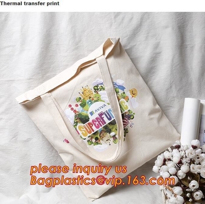 bolso promocional de la lona de la moda de la bolsa de asas de la lona 12oz, vagos de encargo impresos digitales del algodón del bolso de la lona de la bolsa de asas del algodón que hacen compras