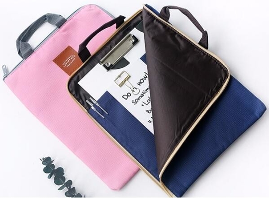 Bolso modificado para requisitos particulares almuerzo de la lona del fichero de la cremallera del color del totalizador del OEM que hace compras, totalizador colgante promocional reciclado del fichero del bolso del algodón de la lona