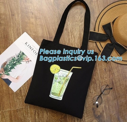 La aduana imprimió el pequeño bolso orgánico de la lona de algodón del lazo del totalizador que hacía compras, bolso de compras impreso respetuoso del medio ambiente de la lona del ultramarinos