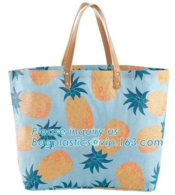 Lona de encargo promocional Tote Bag, lazo Backpa de Logo Printed Organic Calico Cotton del tamaño enorme del algodón del regalo de la promoción
