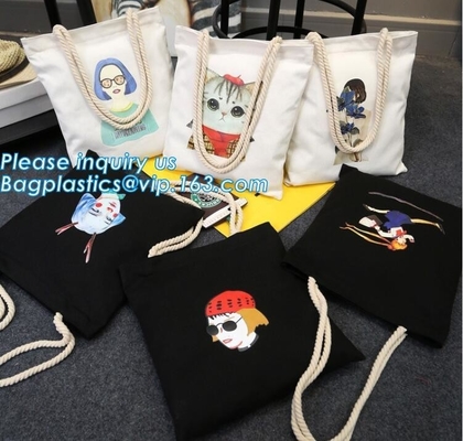 Las ventas directas de la fábrica diseñan la bolsa de asas plegable durable para las compras, de la lona de algodón de la moda poder 100% del algodón de las compras del algodón