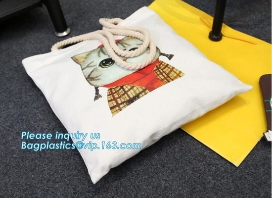 Las ventas directas de la fábrica diseñan la bolsa de asas plegable durable para las compras, de la lona de algodón de la moda poder 100% del algodón de las compras del algodón