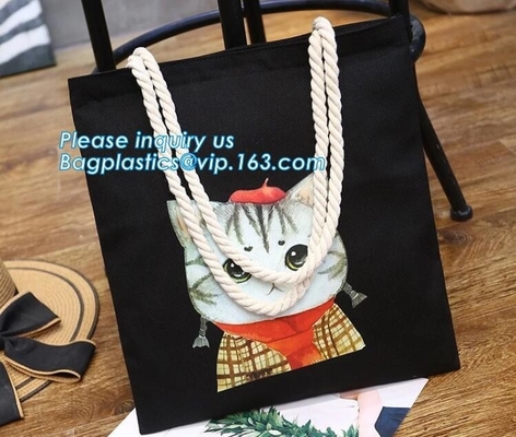 Las ventas directas de la fábrica diseñan la bolsa de asas plegable durable para las compras, de la lona de algodón de la moda poder 100% del algodón de las compras del algodón