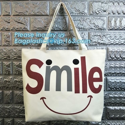 Lona de algodón de alta calidad Tote Bag, Logo Printed Cotton Can de encargo personalizado del tamaño estándar del bolso de Tote Bag Cotton Canvas